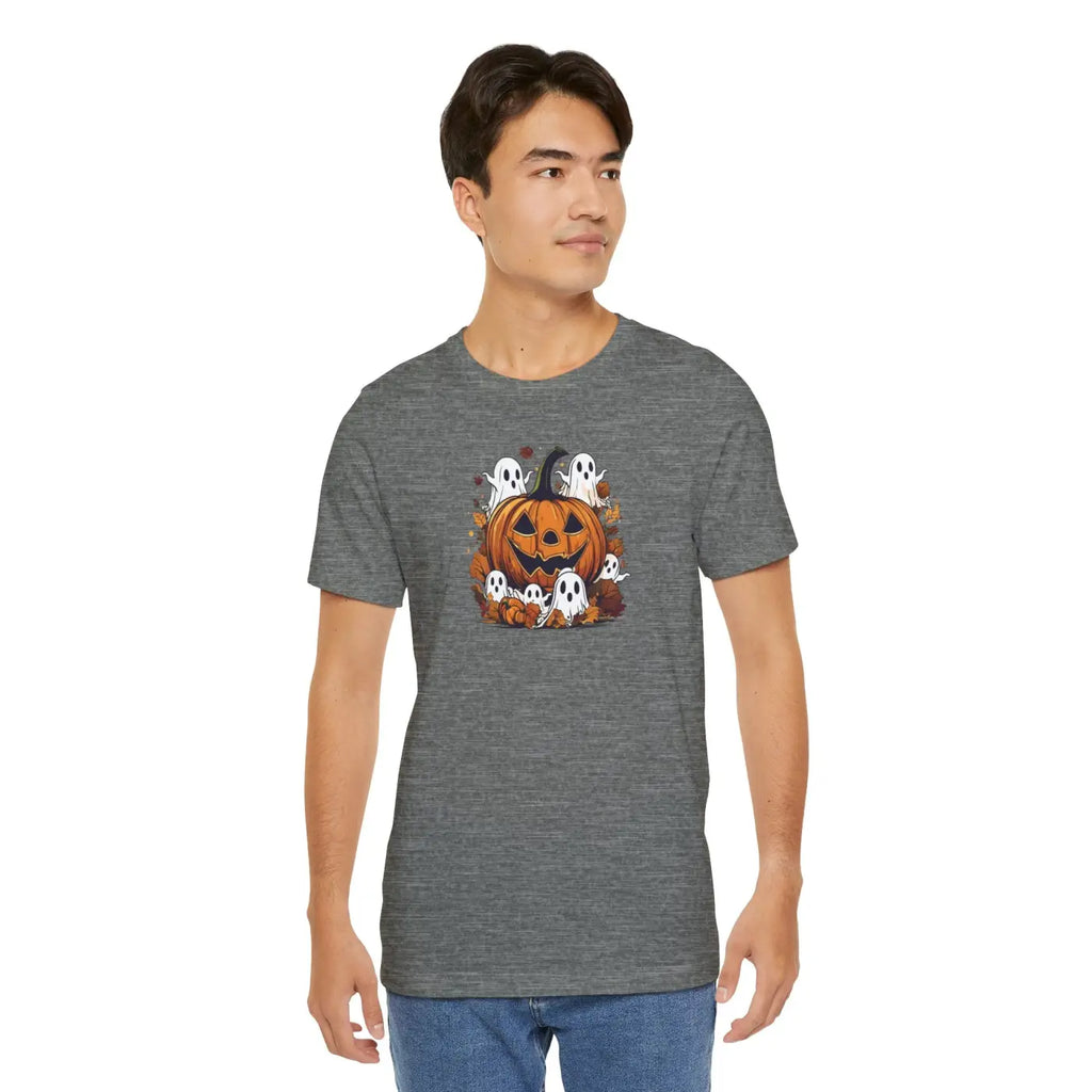 Halloween Unisex Jersey Short Sleeve Tee - Jack O Lantern - DipaliZ