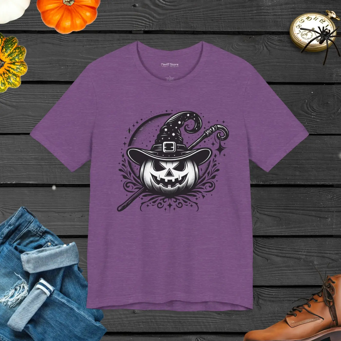 Jack O Lantern Jersey Short Sleeve Tee - Halloween - DipaliZ