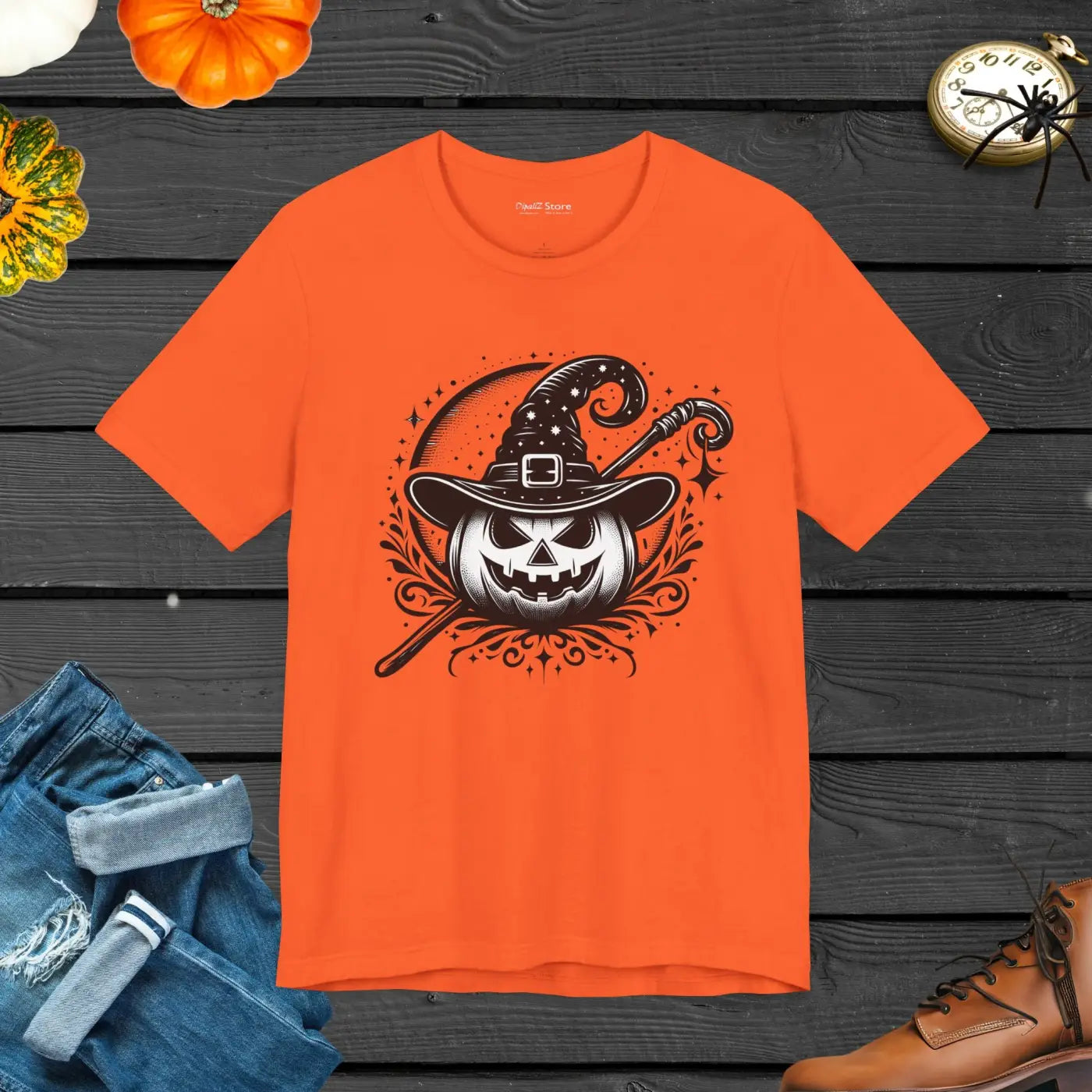 Jack O Lantern Jersey Short Sleeve Tee - Halloween - DipaliZ