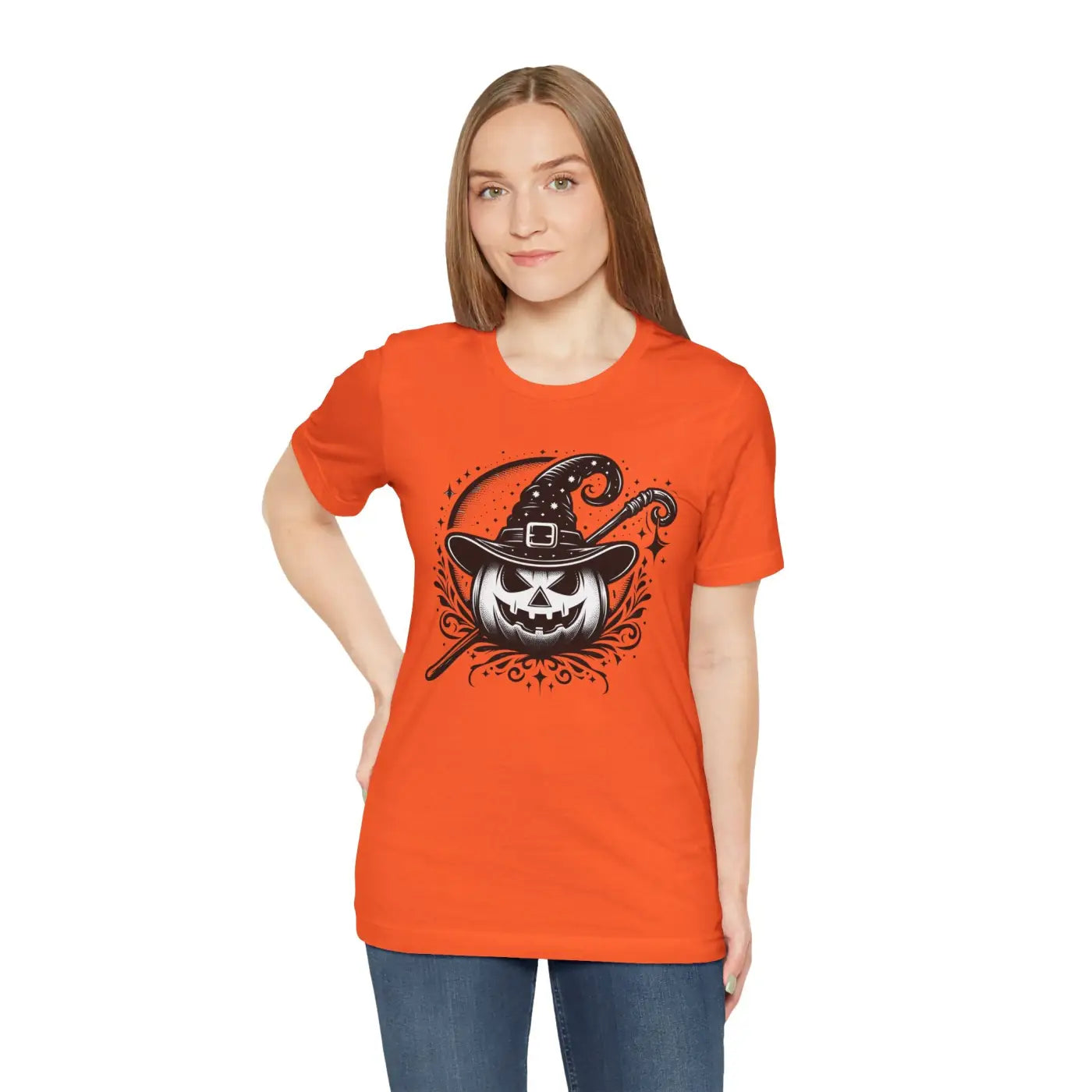 Jack O Lantern Jersey Short Sleeve Tee - Halloween - DipaliZ