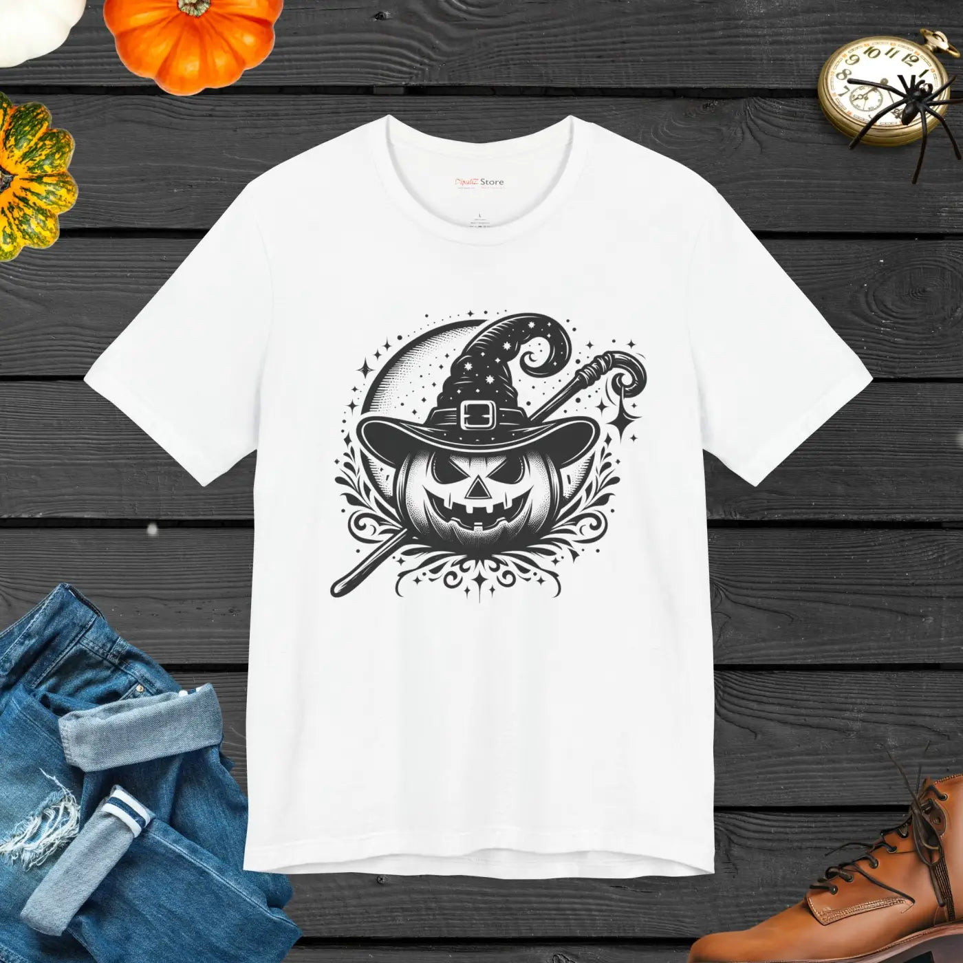 Jack O Lantern Jersey Short Sleeve Tee - Halloween - DipaliZ