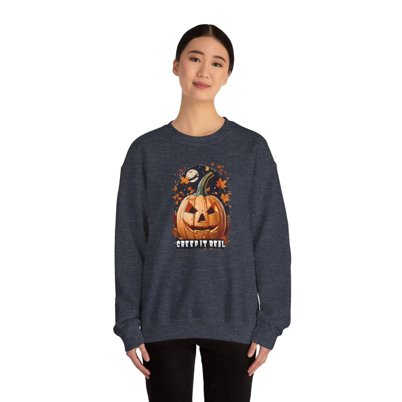 Jack O Lantern Heavy Blend Crewneck Sweatshirt - Halloween - DipaliZ