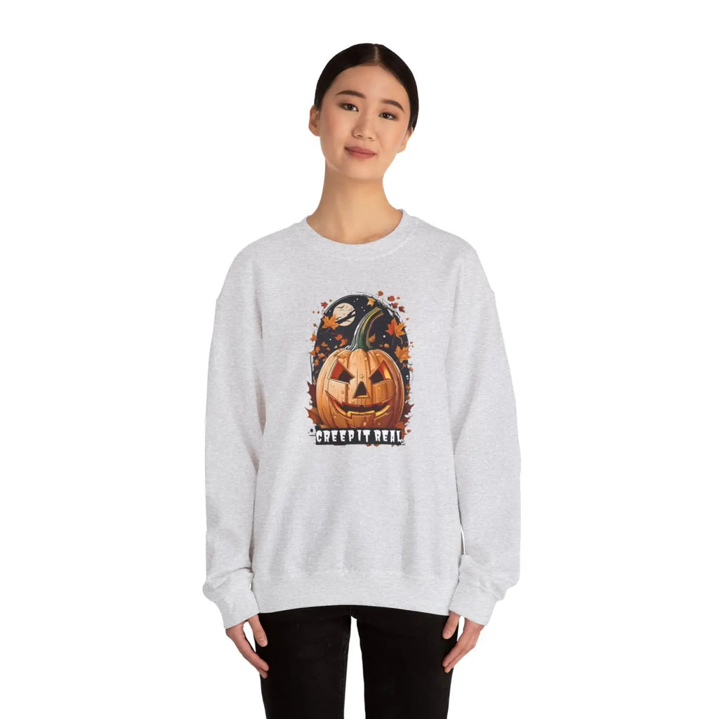 Jack O Lantern Heavy Blend Crewneck Sweatshirt - Halloween - DipaliZ