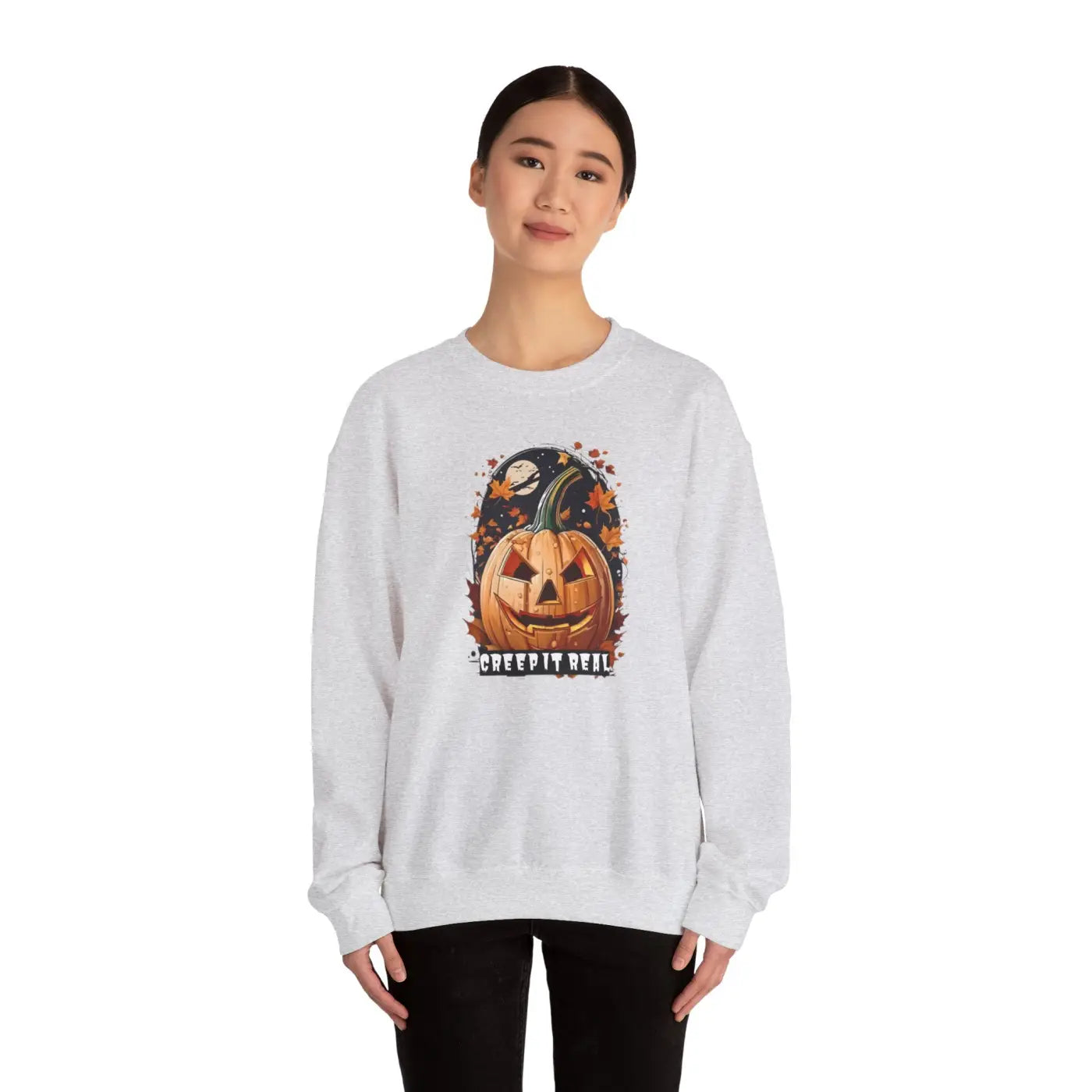 Jack O Lantern Heavy Blend Crewneck Sweatshirt - Halloween - DipaliZ