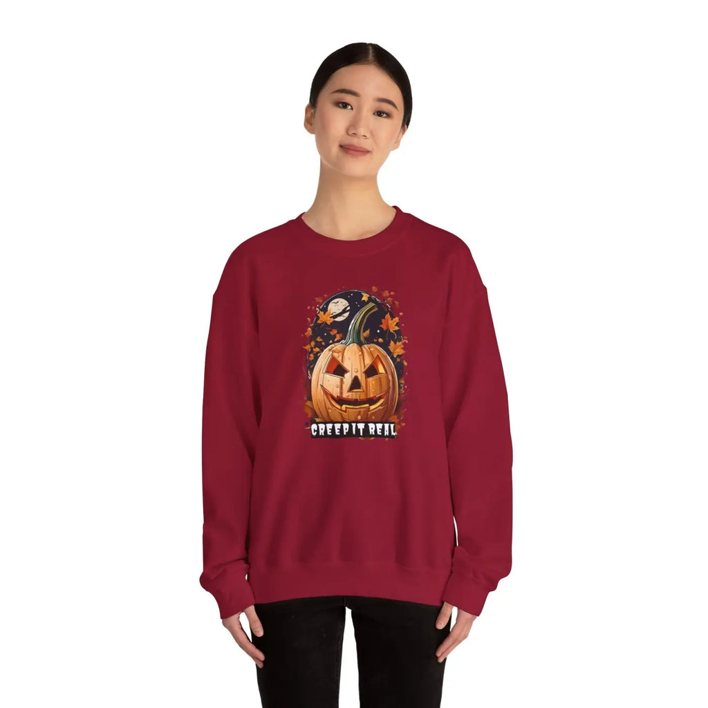 Jack O Lantern Heavy Blend Crewneck Sweatshirt - Halloween - DipaliZ