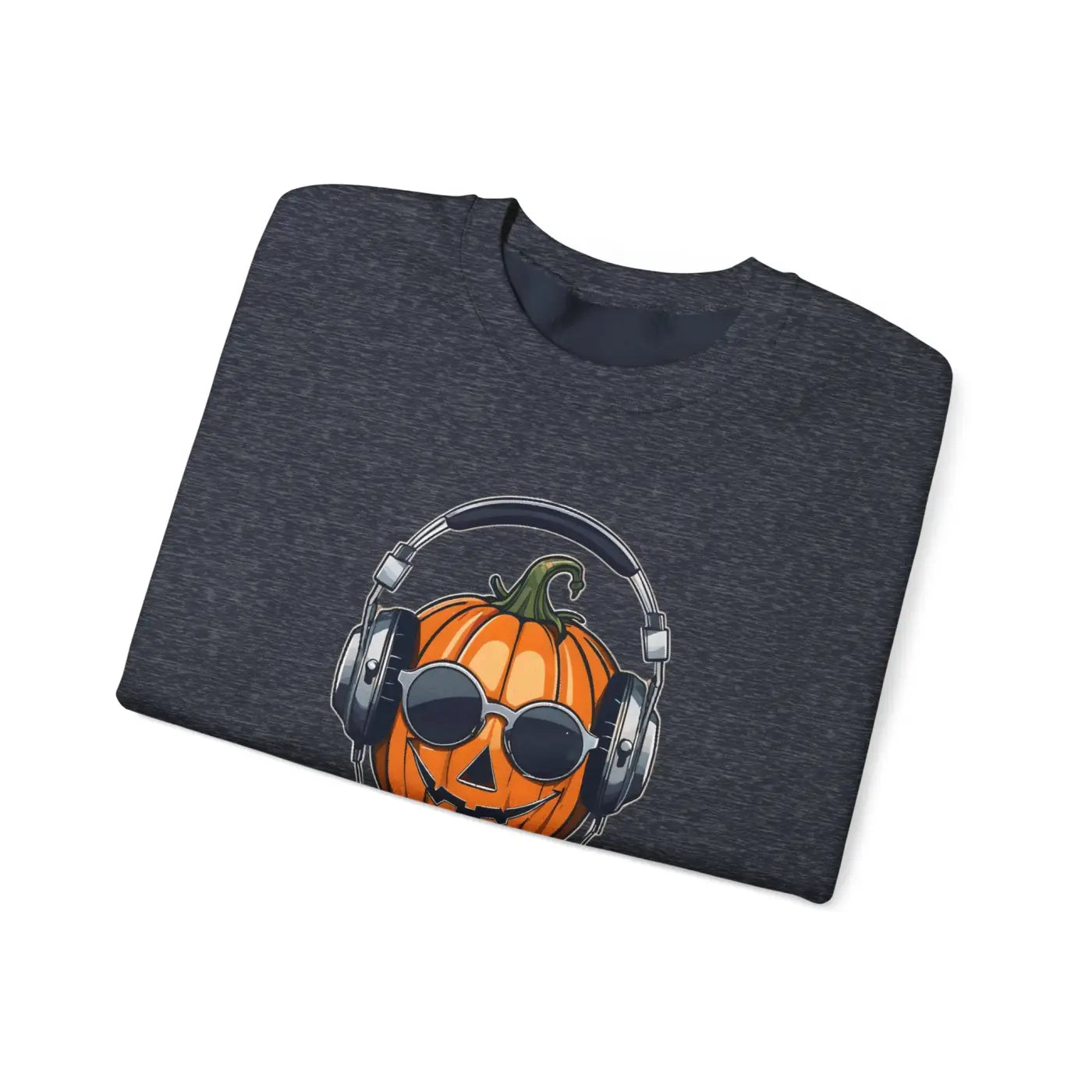 Pumpkin Beats Jack O Lantern Headphone Sweatshirt - Halloween - DipaliZ