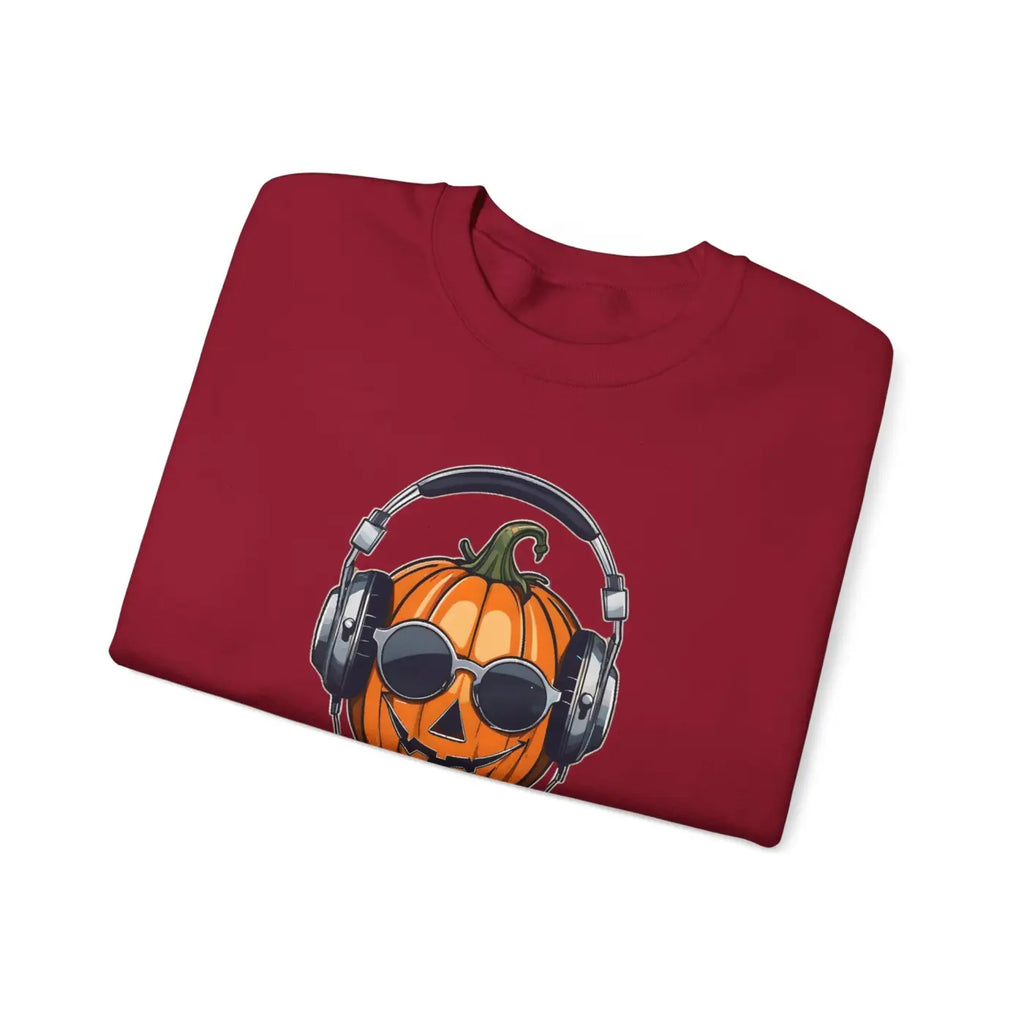 Pumpkin Beats Jack O Lantern Headphone Sweatshirt - Halloween - DipaliZ