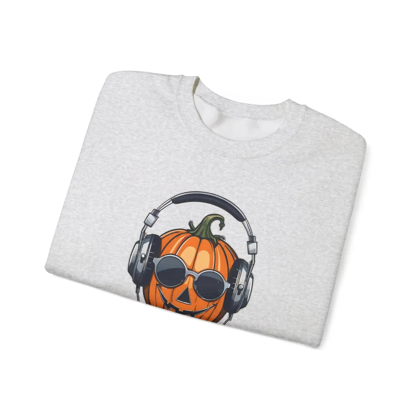 Pumpkin Beats Jack O Lantern Headphone Sweatshirt - Halloween - DipaliZ