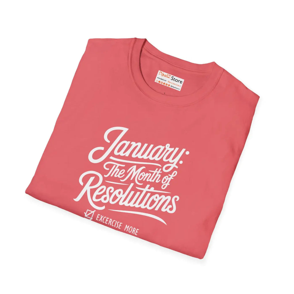 January Resolutions Unisex Softstyle Tee - Comfort Fit - DipaliZ
