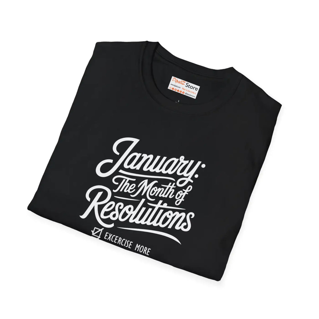 January Resolutions Unisex Softstyle Tee - Comfort Fit - DipaliZ