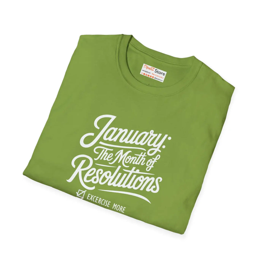 January Resolutions Unisex Softstyle Tee - Comfort Fit - DipaliZ