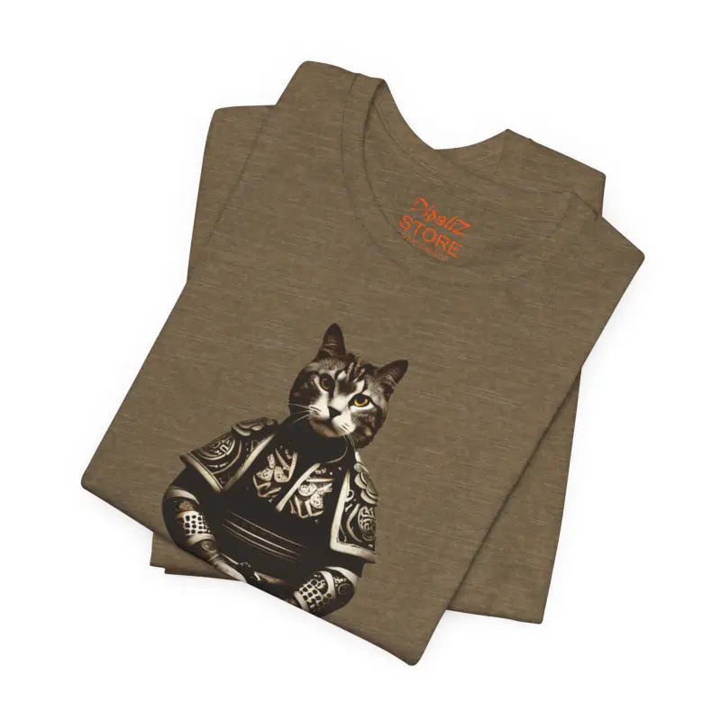 Japanese Samurai Cat Unisex Jersey Short Sleeve Tee - DipaliZ