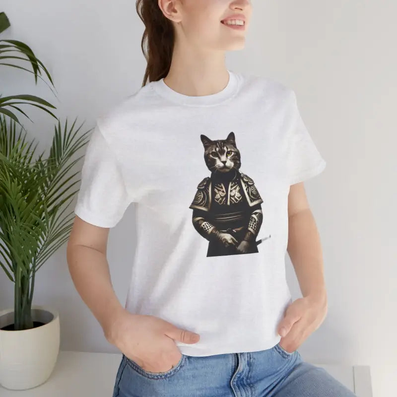 Japanese Samurai Cat Unisex Jersey Short Sleeve Tee - DipaliZ