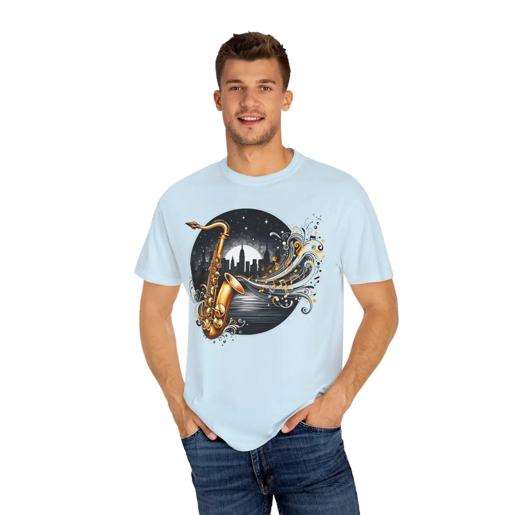 Unisex Garment-Dyed T-Shirt - Musical Art Design - DipaliZ