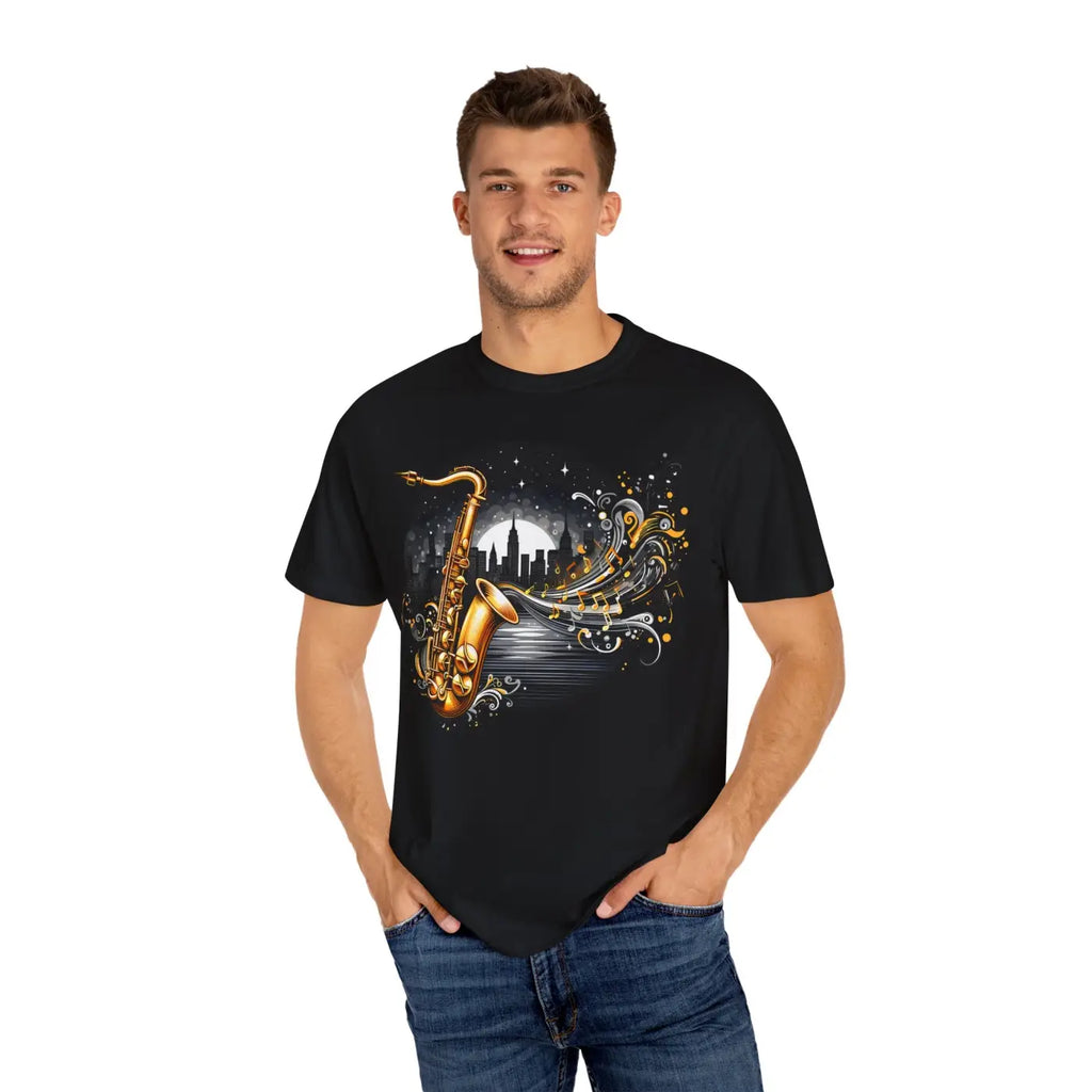 Unisex Garment-Dyed T-Shirt - Musical Art Design - DipaliZ