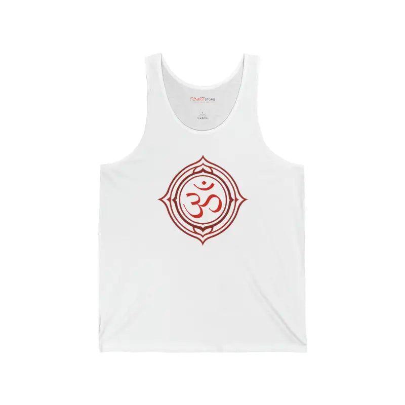 Serenity Unisex Jersey Tank - Meditation Aum Design - DipaliZ