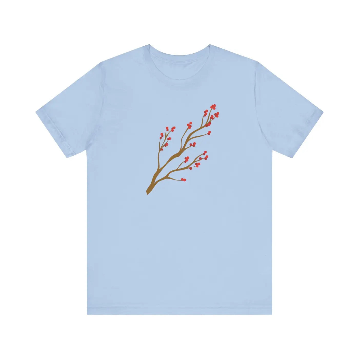 Red Flower Tee - Bold Floral Jersey Short Sleeve - DipaliZ
