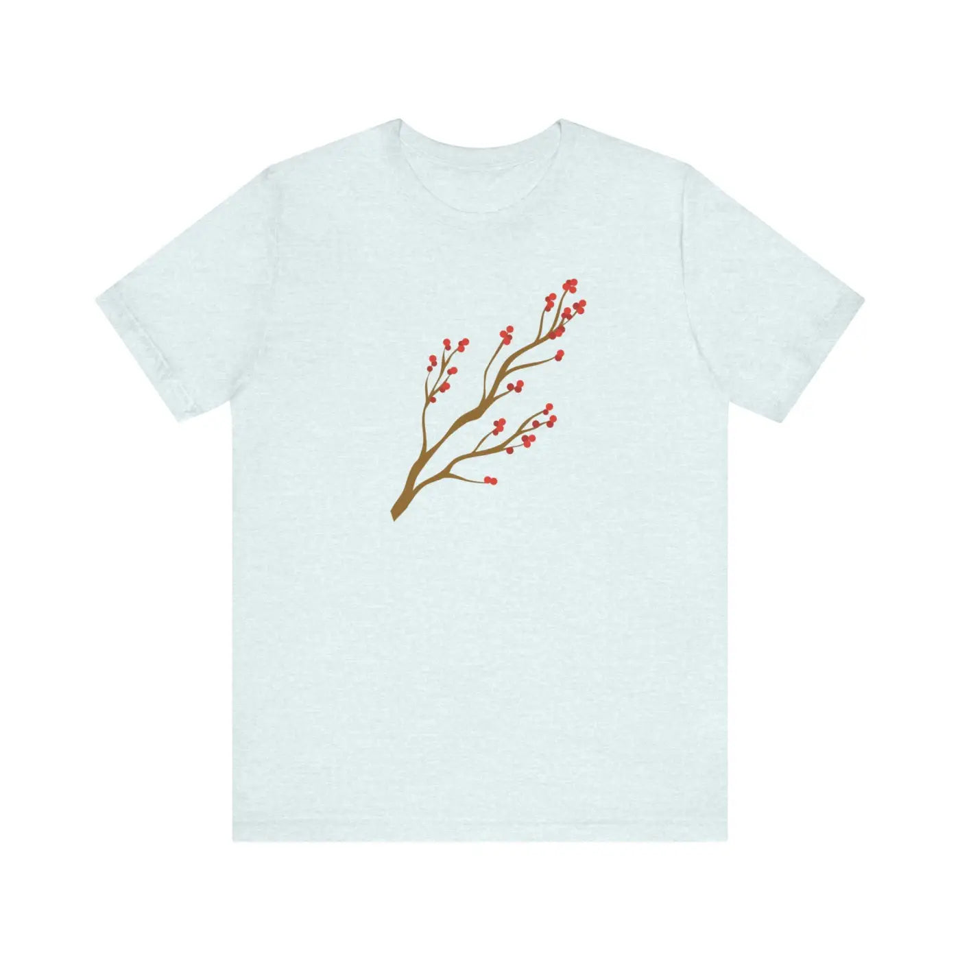 Red Flower Tee - Bold Floral Jersey Short Sleeve - DipaliZ