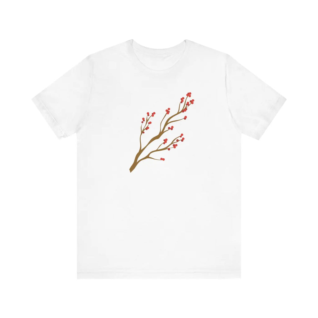 Red Flower Tee - Bold Floral Jersey Short Sleeve - DipaliZ