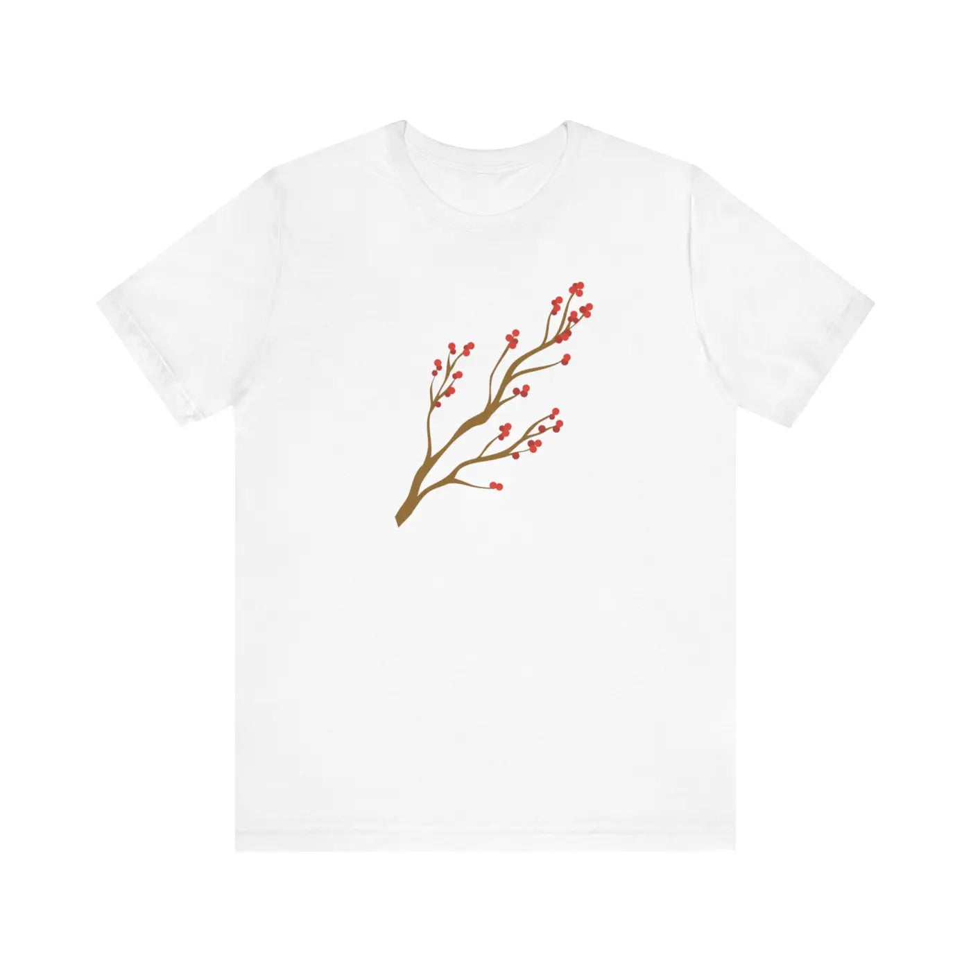 Red Flower Tee - Bold Floral Jersey Short Sleeve - DipaliZ