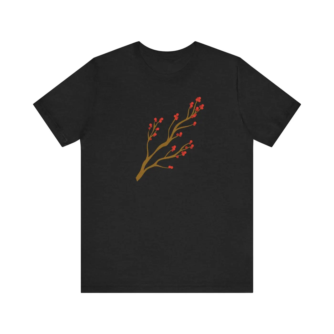 Red Flower Tee - Bold Floral Jersey Short Sleeve - DipaliZ