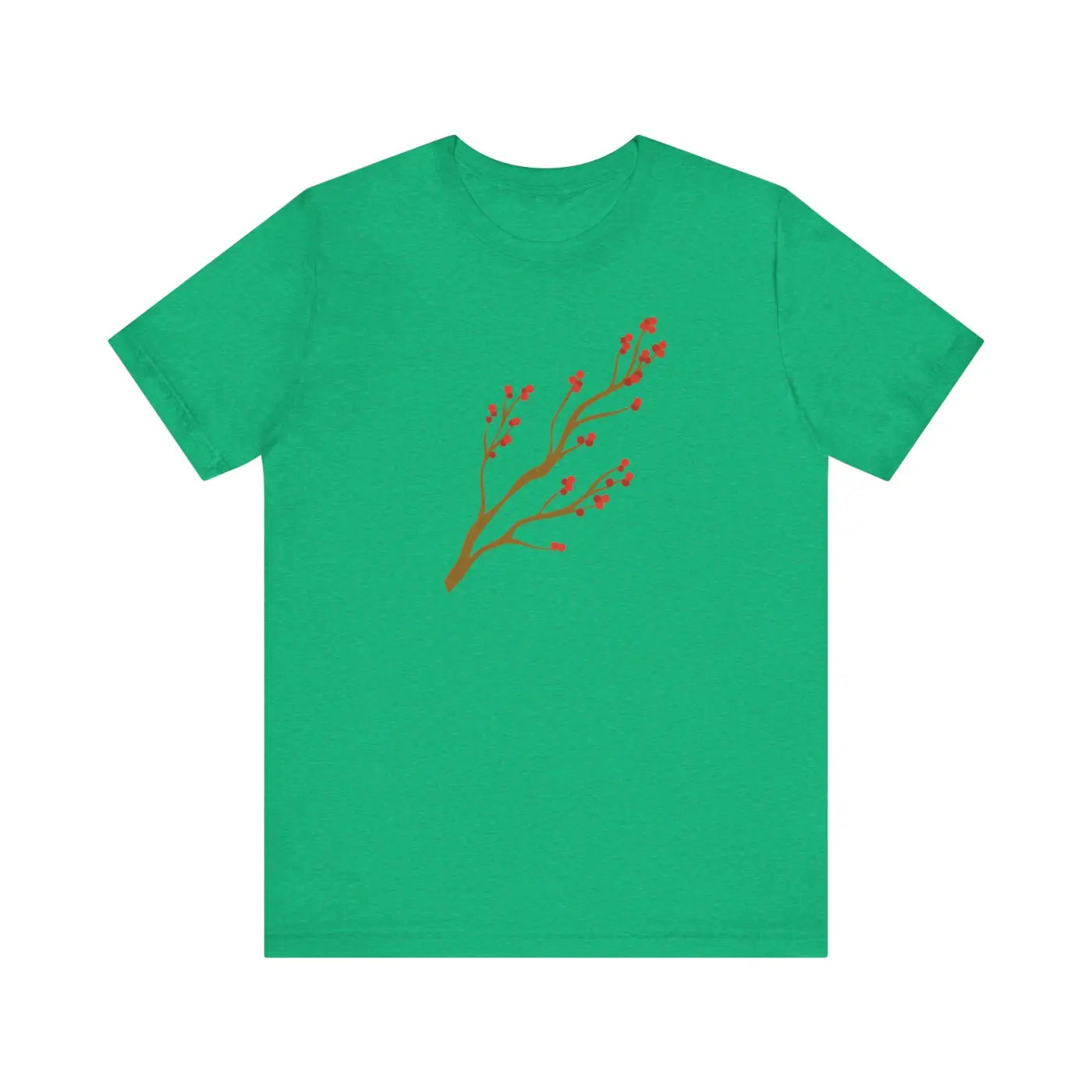 Red Flower Tee - Bold Floral Jersey Short Sleeve - DipaliZ