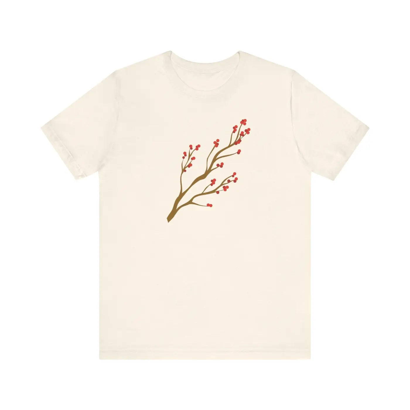Red Flower Tee - Bold Floral Jersey Short Sleeve - DipaliZ