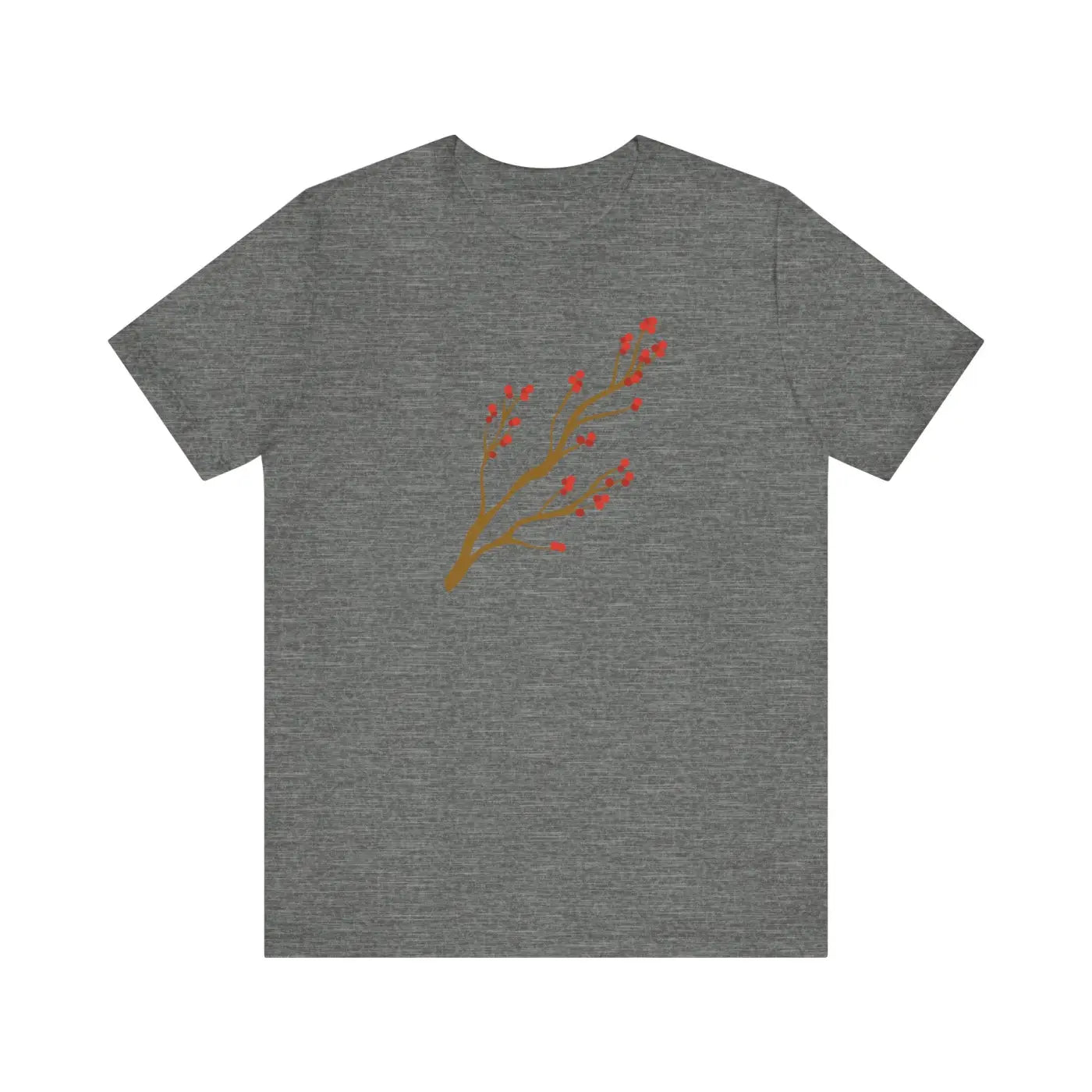 Red Flower Tee - Bold Floral Jersey Short Sleeve - DipaliZ