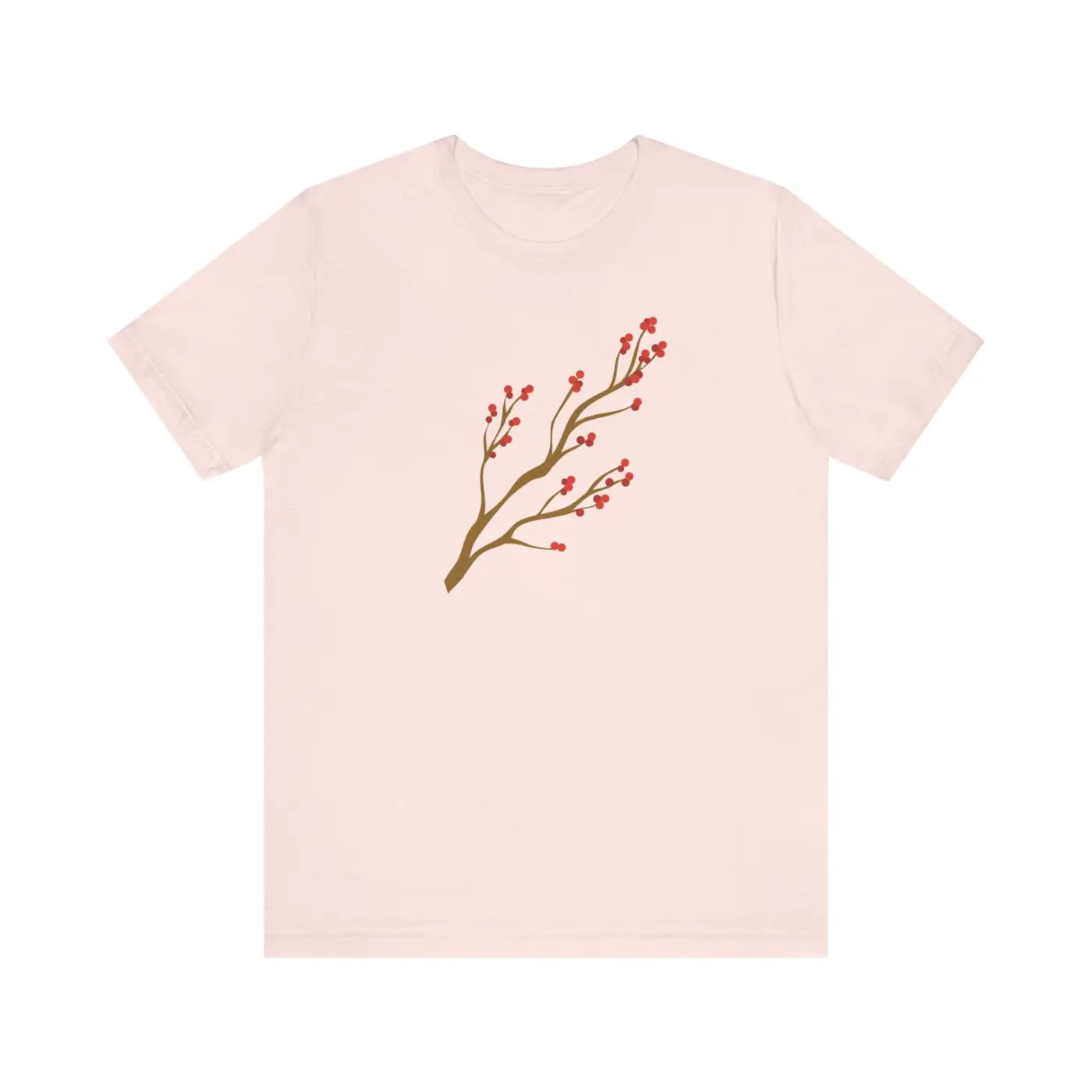 Red Flower Tee - Bold Floral Jersey Short Sleeve - DipaliZ