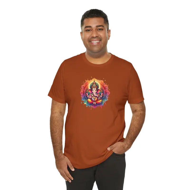 Lord Ganesha Jersey Short Sleeve Tee - Unisex Fit - DipaliZ
