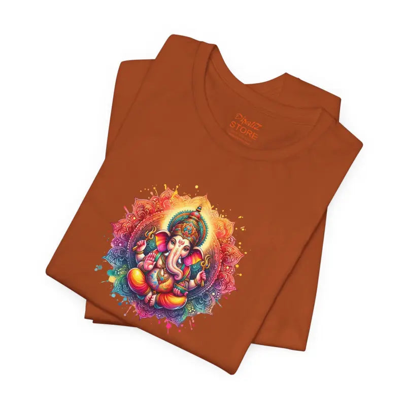 Lord Ganesha Jersey Short Sleeve Tee - Unisex Fit - DipaliZ