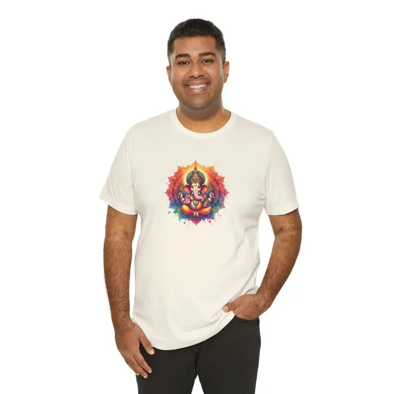 Lord Ganesha Jersey Short Sleeve Tee - Unisex Fit - DipaliZ