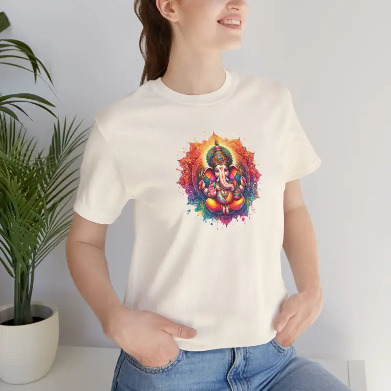 Lord Ganesha Jersey Short Sleeve Tee - Unisex Fit - DipaliZ