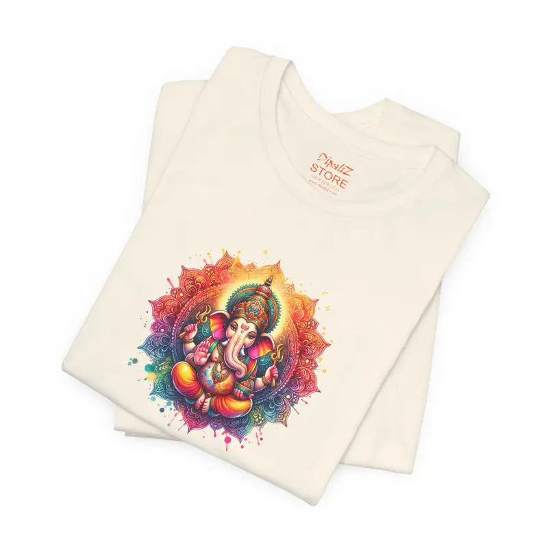 Lord Ganesha Jersey Short Sleeve Tee - Unisex Fit - DipaliZ