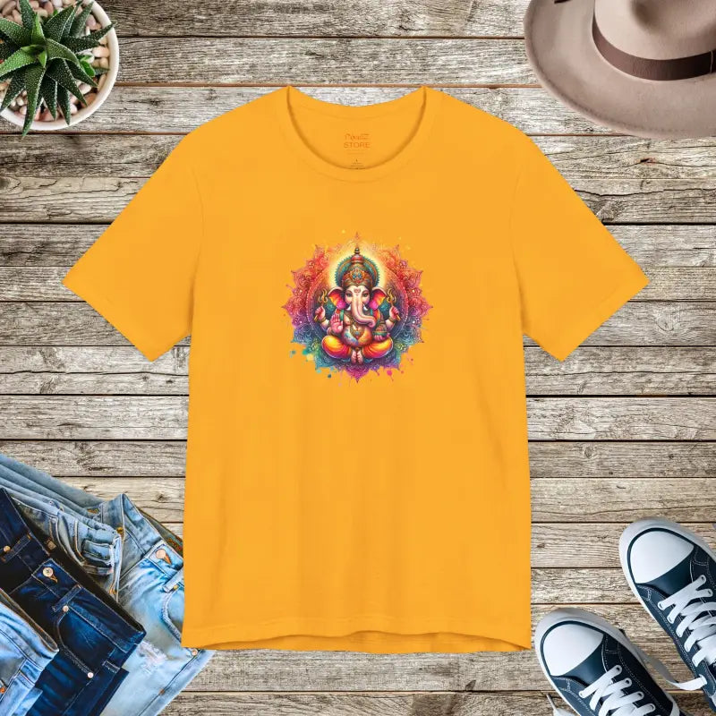 Lord Ganesha Jersey Short Sleeve Tee - Unisex Fit - DipaliZ