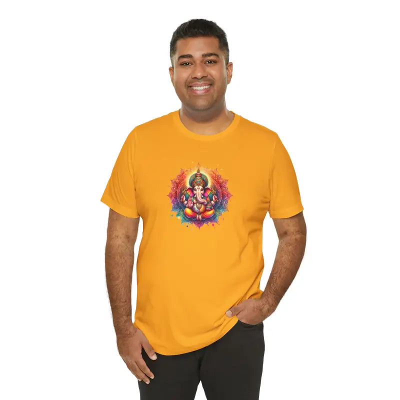 Lord Ganesha Jersey Short Sleeve Tee - Unisex Fit - DipaliZ