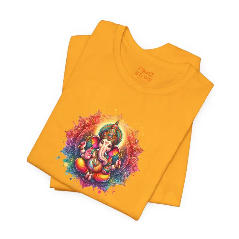 Lord Ganesha Jersey Short Sleeve Tee - Unisex Fit - DipaliZ