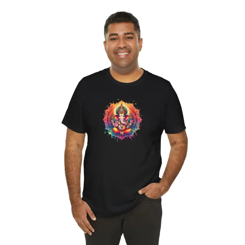 Lord Ganesha Jersey Short Sleeve Tee - Unisex Fit - DipaliZ