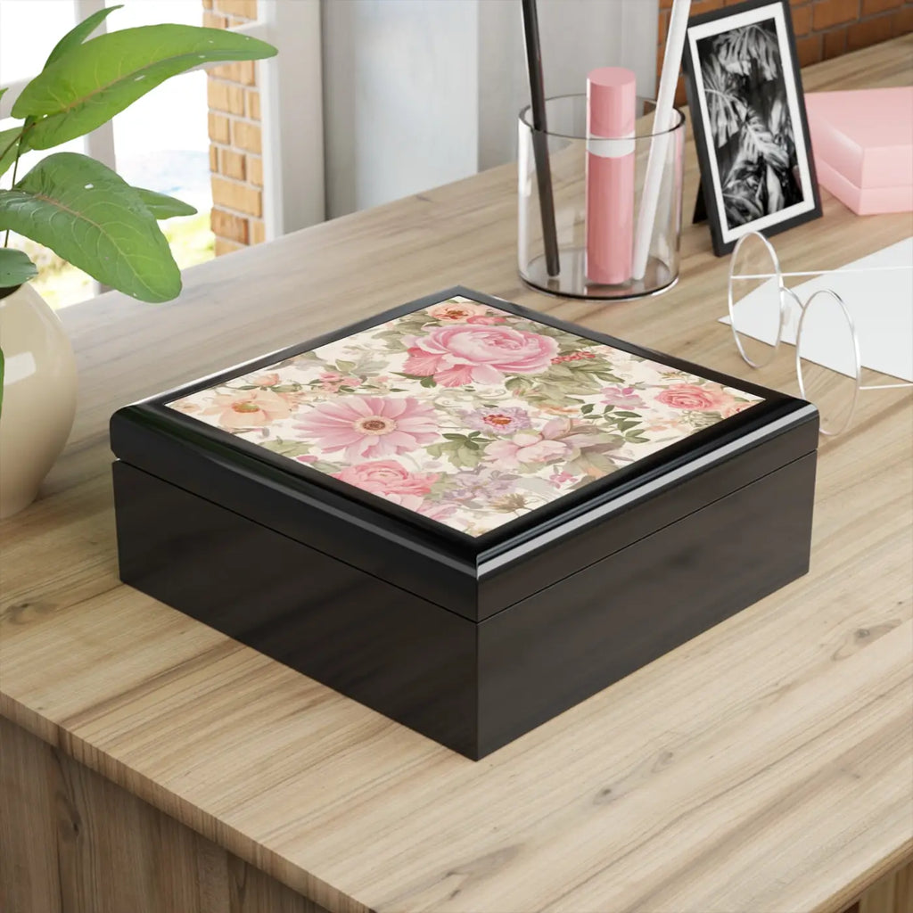 Peony Flower Jewelry Box - Dual Hinges Multiple Colors - DipaliZ