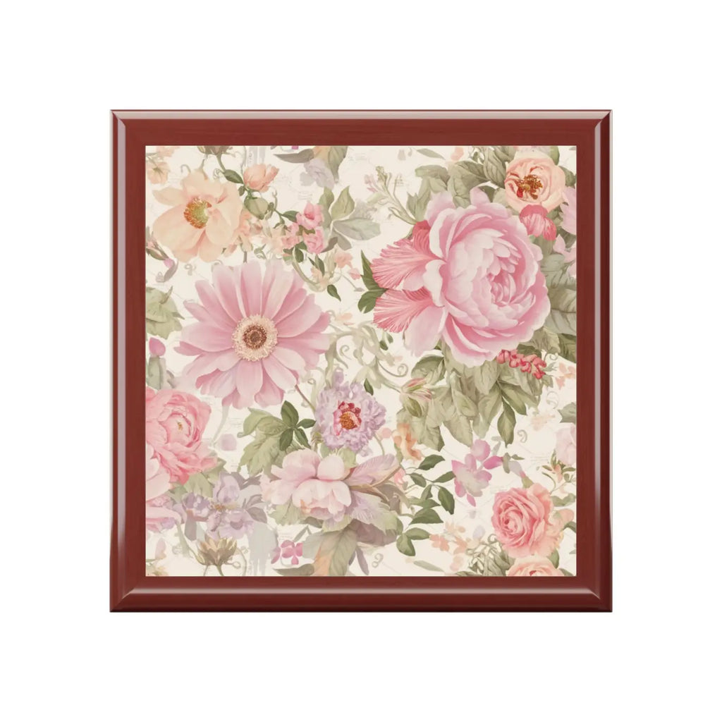 Peony Flower Jewelry Box - Dual Hinges Multiple Colors - DipaliZ