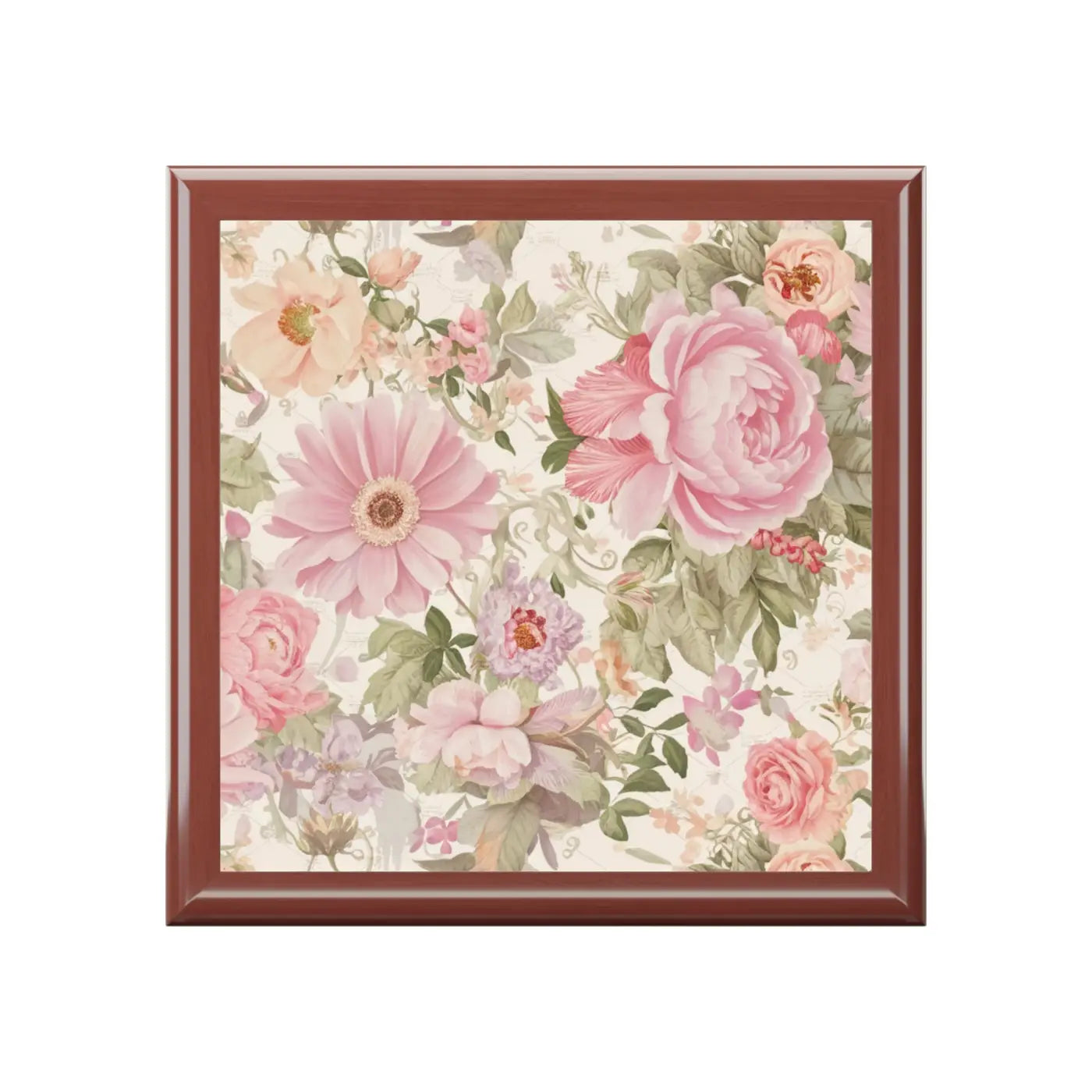 Peony Flower Jewelry Box - Dual Hinges Multiple Colors - DipaliZ