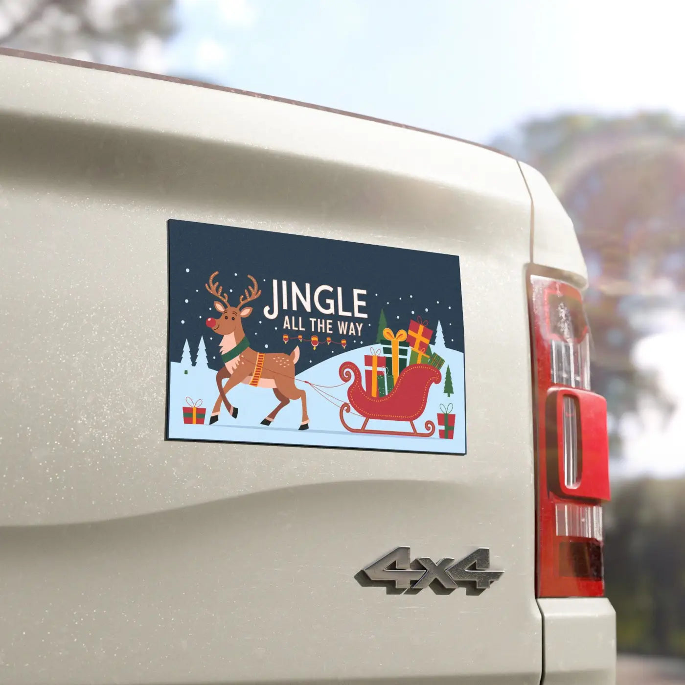 Christmas Car Magnets - Jingle All the Way Holiday Decor - DipaliZ