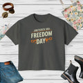 Juneteenth Freedom Day Womens Flowy Rolled Boxy Tee - DipaliZ