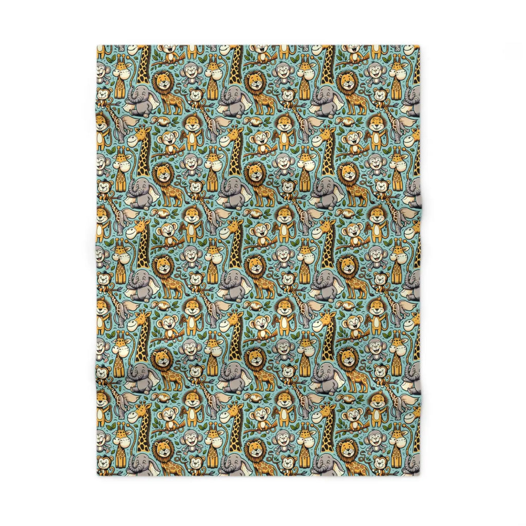 Jungle Animals Fleece Baby Blanket - Soft Nursery Essential - DipaliZ