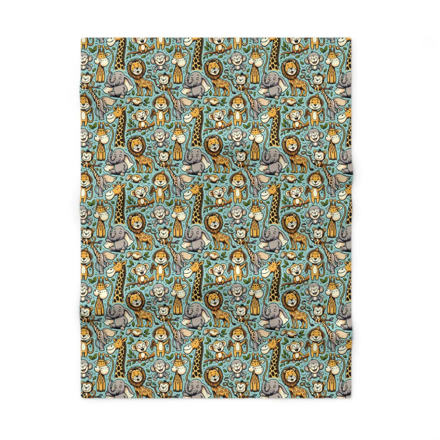 Jungle Animals Fleece Baby Blanket - Soft Nursery Essential - DipaliZ