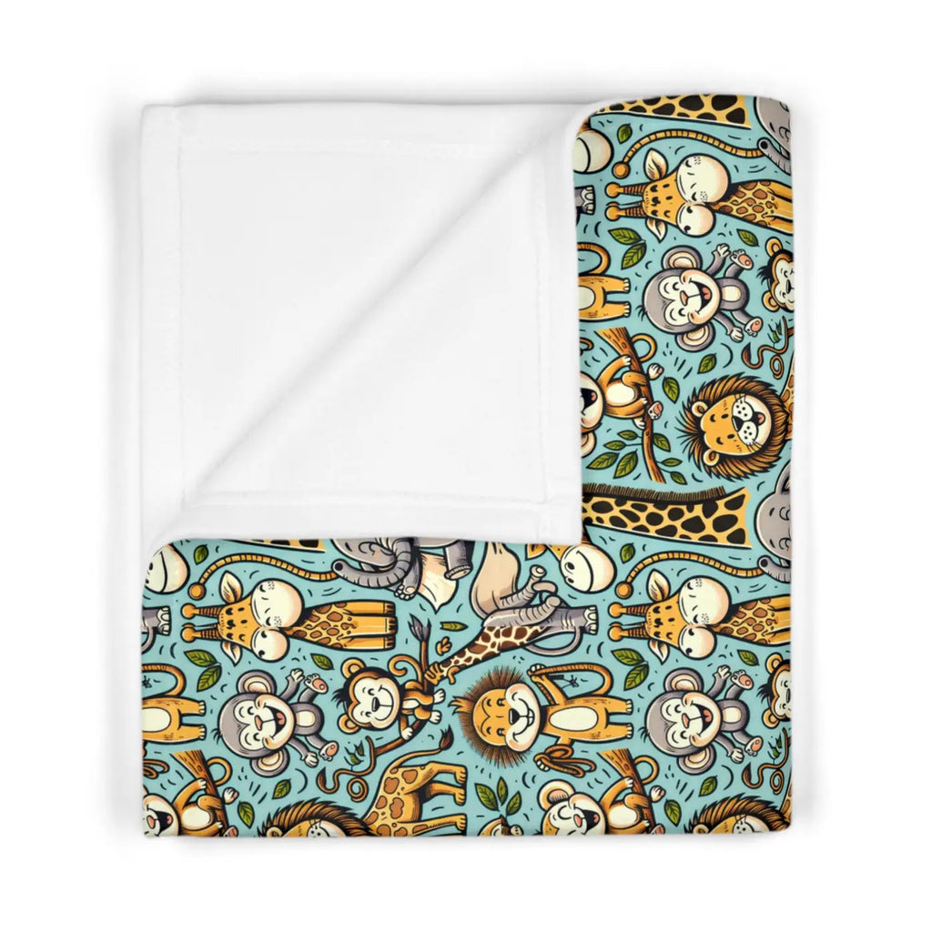 Jungle Animals Fleece Baby Blanket - Soft Nursery Essential - DipaliZ