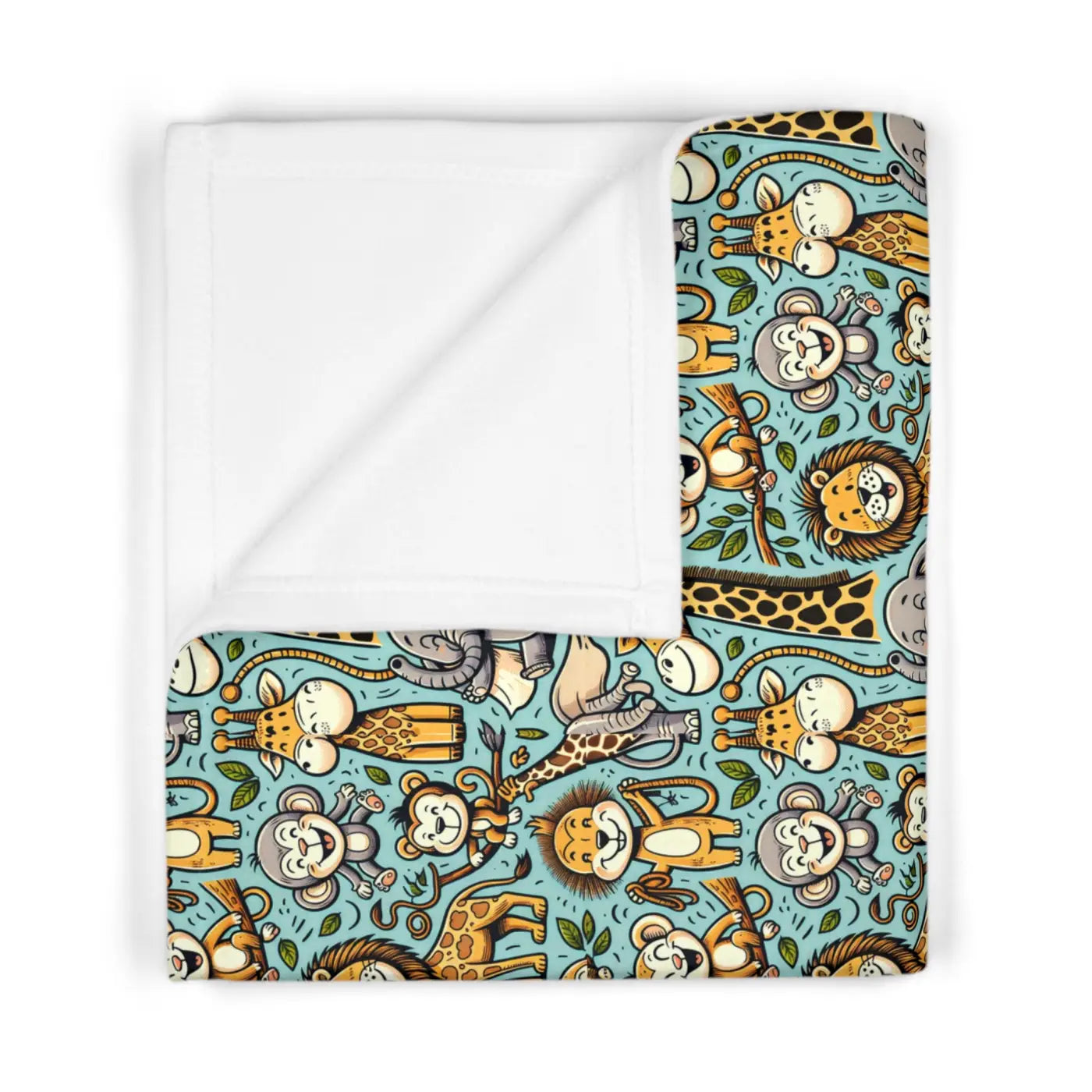 Jungle Animals Fleece Baby Blanket - Soft Nursery Essential - DipaliZ