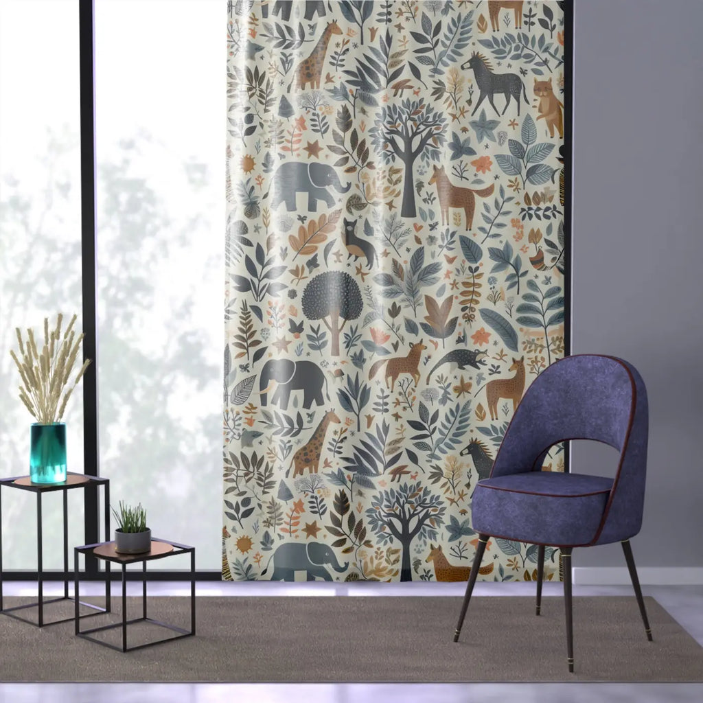 Jungle Animal Print Curtains - Vibrant Exotic Decor - DipaliZ