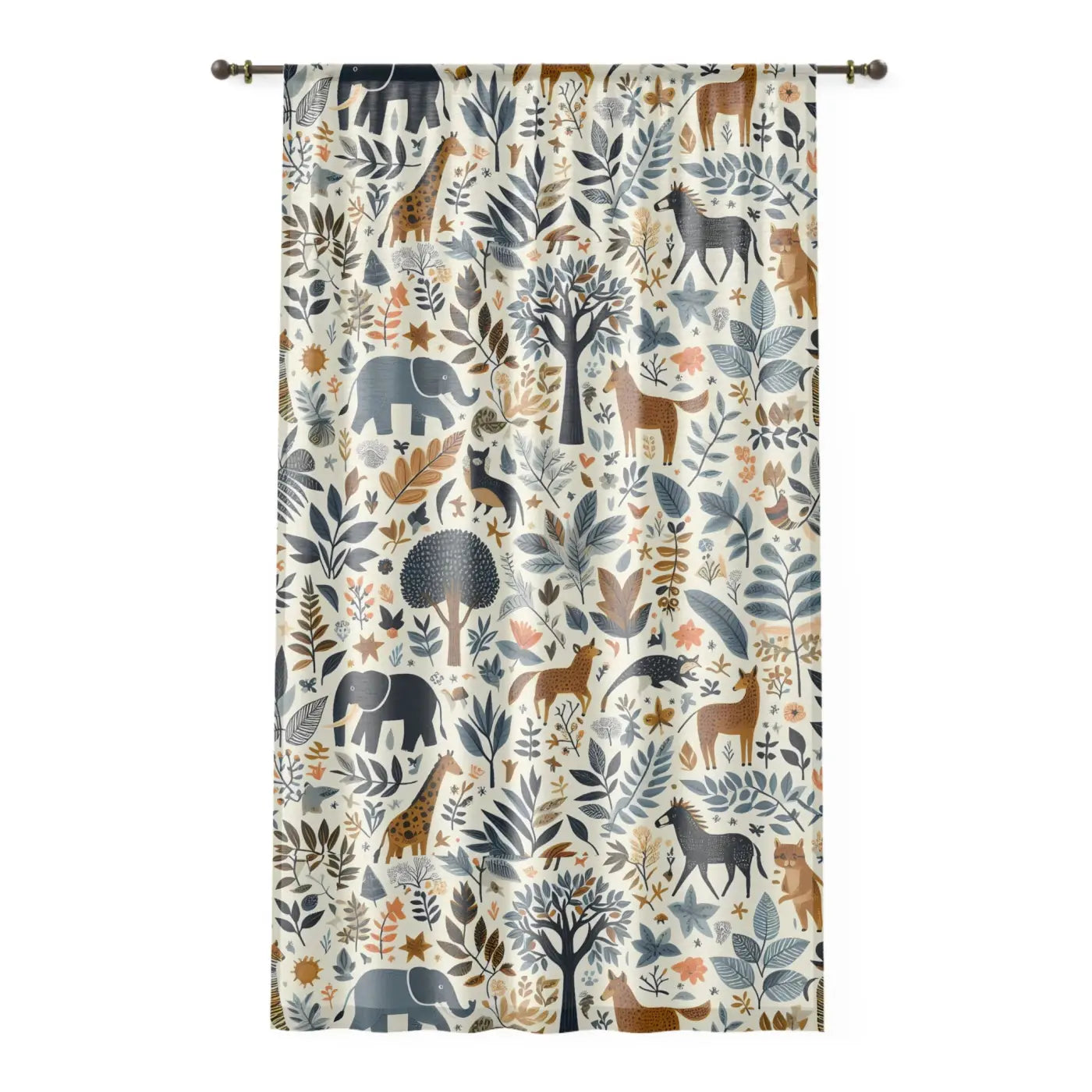 Jungle Animal Print Curtains - Vibrant Exotic Decor - DipaliZ