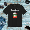 Comfy Unisex Jersey Tee - Ctrl Alt Del Tech Design - DipaliZ